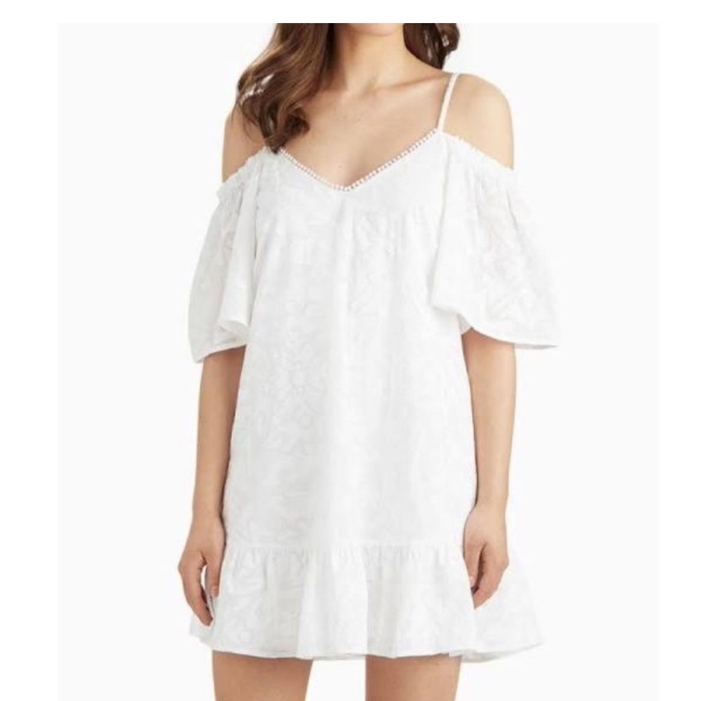 Parker White Off-Shoulder Dress S